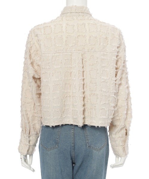 fifth（フィフス）の「フリンジチェックジャケット（テーラードジャケット・レディース・アイボリー/ブラック・M）」の15枚目の写真