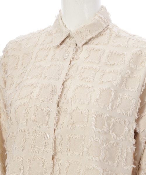 fifth（フィフス）の「フリンジチェックジャケット（テーラードジャケット・レディース・アイボリー/ブラック・M）」の16枚目の写真