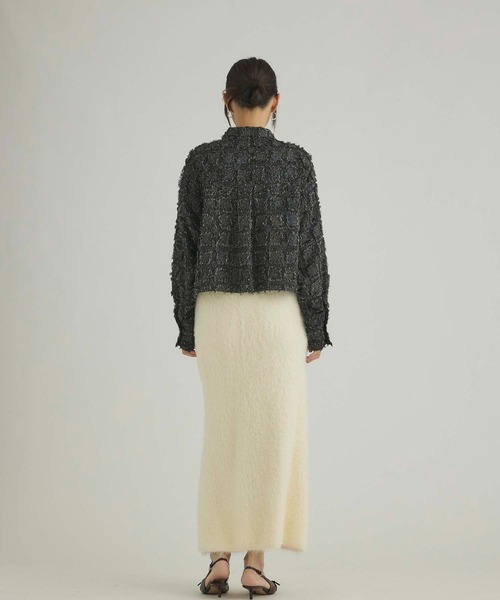 fifth（フィフス）の「フリンジチェックジャケット（テーラードジャケット・レディース・アイボリー/ブラック・M）」の20枚目の写真