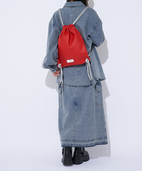 GRAIN（グレイン）の「【GRAIN/グレイン】バイカラーナップサック（バックパック/リュック・レディース・ブラック/シルバー/ブルー/ブラウン/ブロンズ/レッド・FREE）」の11枚目の写真