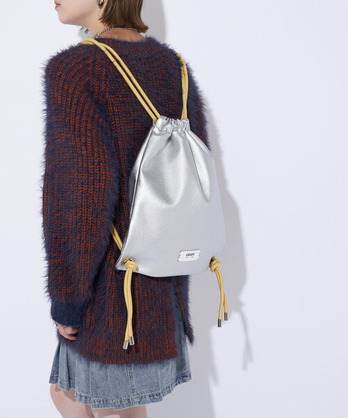 GRAIN（グレイン）の「【GRAIN/グレイン】バイカラーナップサック（バックパック/リュック・レディース・ブラック/シルバー/ブルー/ブラウン/ブロンズ/レッド・FREE）」の14枚目の写真