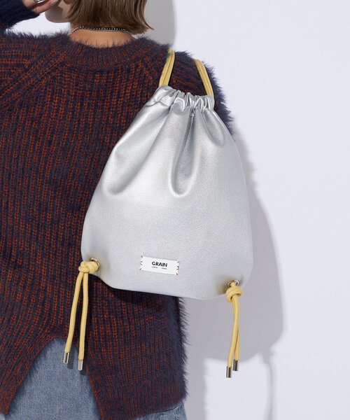 GRAIN（グレイン）の「【GRAIN/グレイン】バイカラーナップサック（バックパック/リュック・レディース・ブラック/シルバー/ブルー/ブラウン/ブロンズ/レッド・FREE）」の15枚目の写真