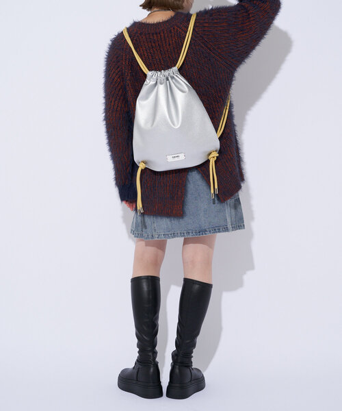 GRAIN（グレイン）の「【GRAIN/グレイン】バイカラーナップサック（バックパック/リュック・レディース・ブラック/シルバー/ブルー/ブラウン/ブロンズ/レッド・FREE）」の19枚目の写真