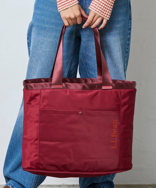 お値下げ中！LL BEAN  エルエルビーン  赤　XLトートバッグ L.L.Bean エルエルビーン ボート＆トート USA製 H刺繍 レッド 赤