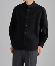 UNITED TOKYO | コットンダブルクロス バンドカラーシャツ(シャツ/ブラウス)