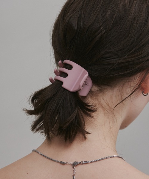 ciite'（シーテ）の「マットヘアクリップ（バレッタ/ヘアクリップ・レディース・グリーン/グレー/パープル/ピンク/ブラウン/ブラック/ブルー/ベージュ・FREE）」の8枚目の写真