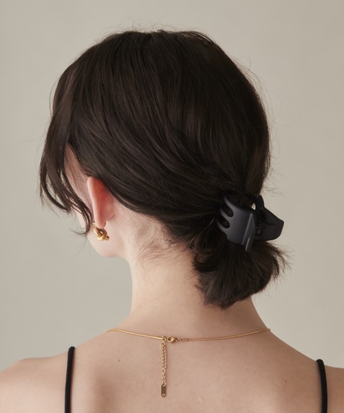 ciite'（シーテ）の「マットヘアクリップ（バレッタ/ヘアクリップ・レディース・グリーン/グレー/パープル/ピンク/ブラウン/ブラック/ブルー/ベージュ・FREE）」の2枚目の写真