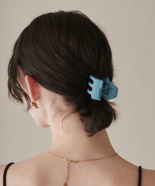 ciite'（シーテ）の「マットヘアクリップ（バレッタ/ヘアクリップ・レディース・グリーン/グレー/パープル/ピンク/ブラウン/ブラック/ブルー/ベージュ・FREE）」の9枚目の写真