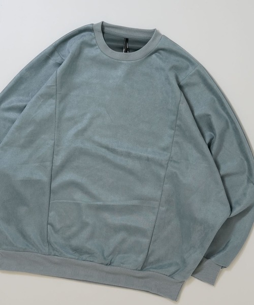 Ritzy(リッツィー)の「faux suede dolman sleeve cutsew/スウェードタッチ ドルマンスリーブ カットソー レディース メンズ(スウェット・メンズ・グレイッシュベージュ/ブラック/サックスブルー/チャコールグレー/オフホワイト・L/XL/M)」の5枚目の写真