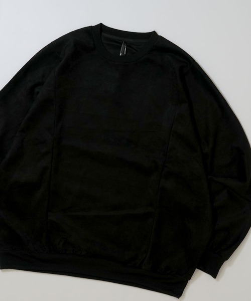 Ritzy(リッツィー)の「faux suede dolman sleeve cutsew/スウェードタッチ ドルマンスリーブ カットソー レディース メンズ(スウェット・メンズ・グレイッシュベージュ/ブラック/サックスブルー/チャコールグレー/オフホワイト・L/XL/M)」の2枚目の写真