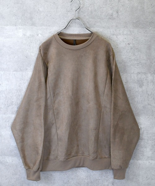 Ritzy(リッツィー)の「faux suede dolman sleeve cutsew/スウェードタッチ ドルマンスリーブ カットソー レディース メンズ(スウェット・メンズ・グレイッシュベージュ/ブラック/サックスブルー/チャコールグレー/オフホワイト・L/XL/M)」の9枚目の写真