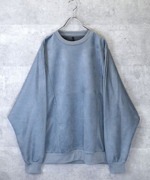 Ritzy(リッツィー)の「faux suede dolman sleeve cutsew/スウェードタッチ ドルマンスリーブ カットソー レディース メンズ(スウェット・メンズ・グレイッシュベージュ/ブラック/サックスブルー/チャコールグレー/オフホワイト・L/XL/M)」の10枚目の写真