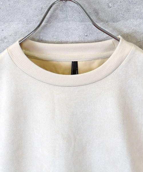 Ritzy(リッツィー)の「faux suede dolman sleeve cutsew/スウェードタッチ ドルマンスリーブ カットソー レディース メンズ(スウェット・メンズ・グレイッシュベージュ/ブラック/サックスブルー/チャコールグレー/オフホワイト・L/XL/M)」の12枚目の写真