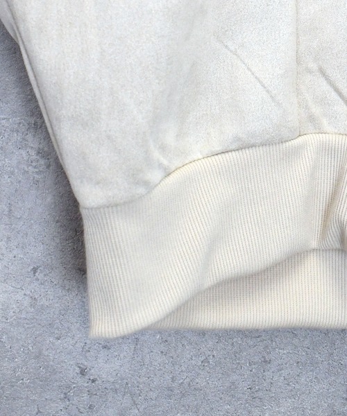 Ritzy(リッツィー)の「faux suede dolman sleeve cutsew/スウェードタッチ ドルマンスリーブ カットソー レディース メンズ(スウェット・メンズ・グレイッシュベージュ/ブラック/サックスブルー/チャコールグレー/オフホワイト・L/XL/M)」の14枚目の写真