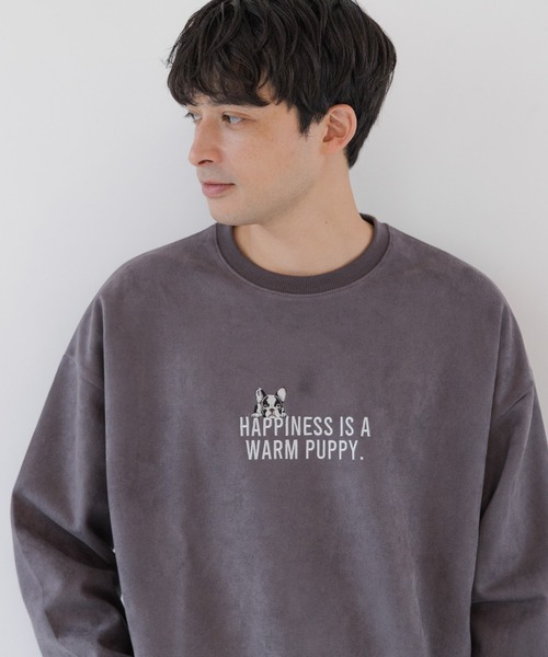 LAKOLE(ラコレ)の「スエードアニマル刺繍プルオーバー / 201287(その他トップス・メンズ・チャコールグレー/ピンク/ホワイト/アイボリー・LARGE/MEDIUM/X-LARGE)」の3枚目の写真