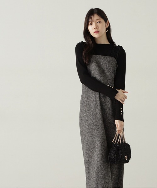 PROPORTION BODY DRESSING（プロポーションボディドレッシング）の「ショルダーフリルワンピース / 1215140500（ワンピース・レディース・ブラック/ブラック系その他・SMALL/MEDIUM）」の14枚目の写真