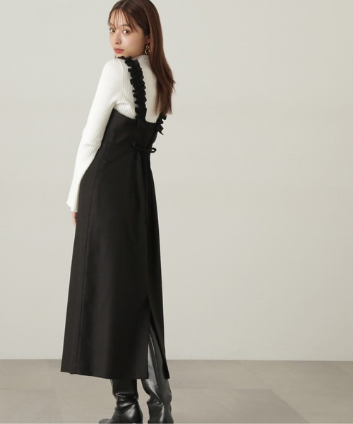 PROPORTION BODY DRESSING（プロポーションボディドレッシング）の「ショルダーフリルワンピース / 1215140500（ワンピース・レディース・ブラック/ブラック系その他・SMALL/MEDIUM）」の4枚目の写真