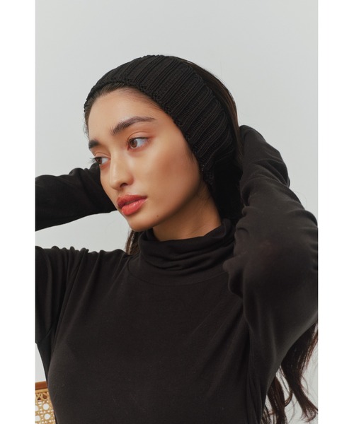 ALEXIA STAM(アリシアスタン)の「Rib Hair Band/リブヘアバンド(ヘアバンド・レディース・ネイビー/ブラック/グレー・FREE)」の4枚目の写真