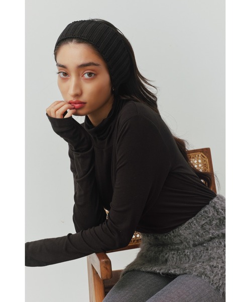 ALEXIA STAM(アリシアスタン)の「Rib Hair Band/リブヘアバンド(ヘアバンド・レディース・ネイビー/ブラック/グレー・FREE)」の5枚目の写真