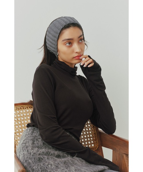 ALEXIA STAM(アリシアスタン)の「Rib Hair Band/リブヘアバンド(ヘアバンド・レディース・ネイビー/ブラック/グレー・FREE)」の10枚目の写真