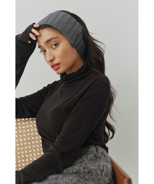 ALEXIA STAM(アリシアスタン)の「Rib Hair Band/リブヘアバンド(ヘアバンド・レディース・ネイビー/ブラック/グレー・FREE)」の14枚目の写真