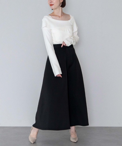 UR'S(ユアーズ)の「ケープデザインニット(ニット/セーター・レディース・ライトパープル/ネイビー/ホワイト/ブラック/ピンクベージュ・S/M/L)」の7枚目の写真