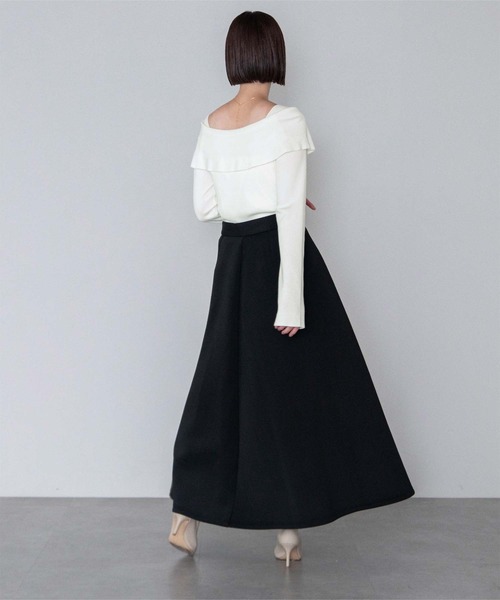 UR'S(ユアーズ)の「ケープデザインニット(ニット/セーター・レディース・ライトパープル/ネイビー/ホワイト/ブラック/ピンクベージュ・S/M/L)」の9枚目の写真