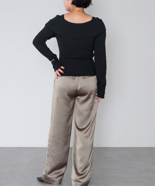 UR'S(ユアーズ)の「ケープデザインニット(ニット/セーター・レディース・ライトパープル/ネイビー/ホワイト/ブラック/ピンクベージュ・S/M/L)」の19枚目の写真