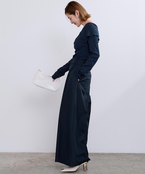 UR'S(ユアーズ)の「ケープデザインニット(ニット/セーター・レディース・ライトパープル/ネイビー/ホワイト/ブラック/ピンクベージュ・S/M/L)」の21枚目の写真