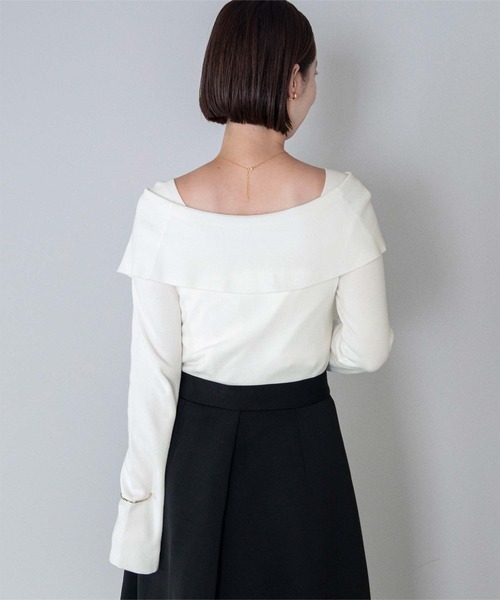 UR'S(ユアーズ)の「ケープデザインニット(ニット/セーター・レディース・ライトパープル/ネイビー/ホワイト/ブラック/ピンクベージュ・S/M/L)」の12枚目の写真