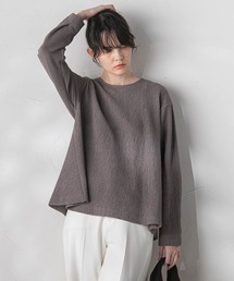 ペプラムカットソー≪洗濯機で洗える≫
