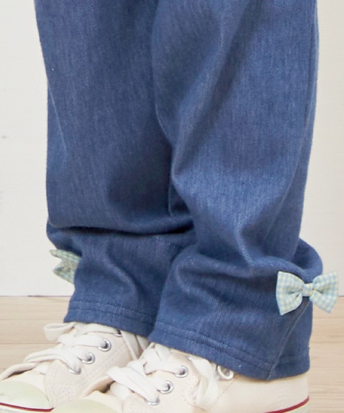 KP（ケーピー）の「【WEＢ限定】裾リボンデニム風パンツ(80～140)（デニムパンツ・キッズ・ブルー/ダークネイビー・100cm/90cm/80ｃｍ/140cm/130cm/120cm/110cm）」の19枚目の写真