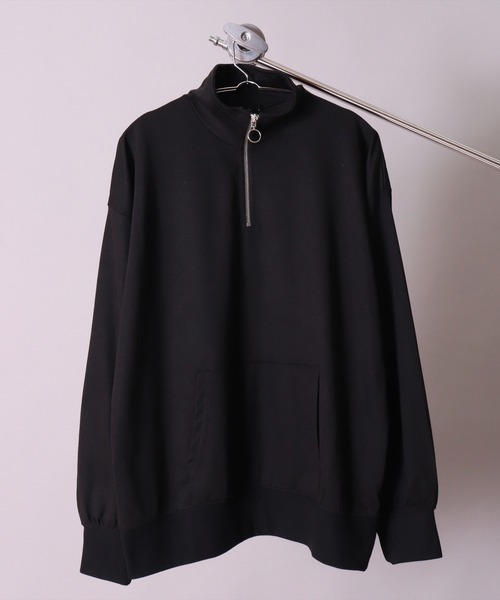 BAYBLO（ベイブロ）の「(DV)【ユニセックス】ハーフジップ スウェット プルオーバー（スウェット・メンズ・ブラック/チャコールグレー/杢グレー/オートミール/ネイビー・MEDIUM/LARGE/X-LARGE）」の19枚目の写真