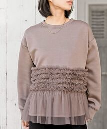 チュールドッキングダンボールプルオーバー