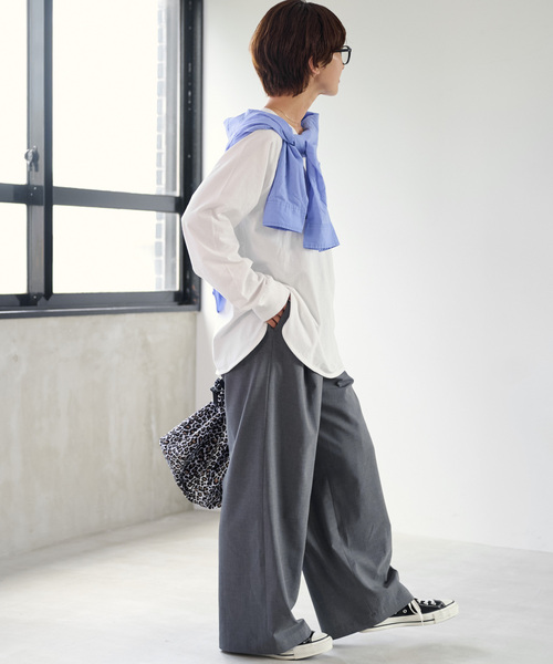 JOURNAL STANDARD relume(ジャーナルスタンダード レリューム)の「《追加》ラグランスリーブカレッジロングスリーブTEE(Tシャツ/カットソー・レディース・ブラック系その他/ホワイト系その他/ホワイト・FREE)」の7枚目の写真