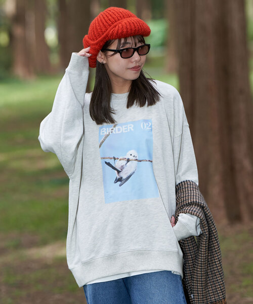 CIAOPANIC(チャオパニック)の「【WEB限定】【BIRDER×BIRDMANIA】雑誌転写スウェット(Tシャツ/カットソー・レディース・ベージュ系その他3/ベージュ系その他2/ベージュ系その他/グレー系その他3/グレー系その他2/グレー系その他・FREE)」の4枚目の写真