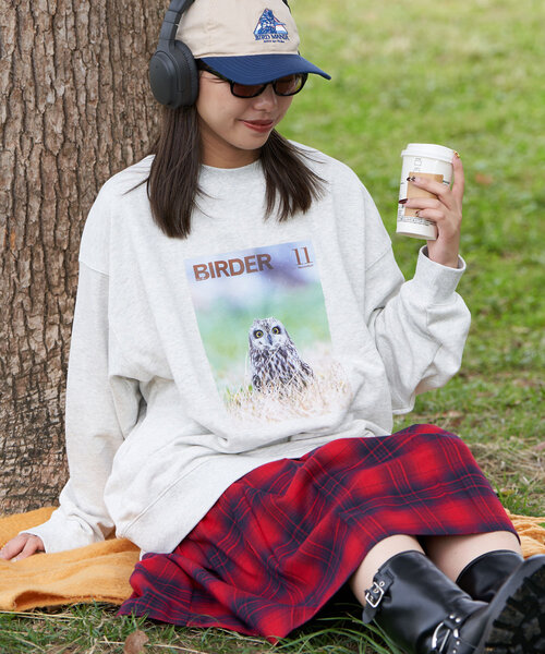 CIAOPANIC(チャオパニック)の「【WEB限定】【BIRDER×BIRDMANIA】雑誌転写スウェット(Tシャツ/カットソー・レディース・ベージュ系その他3/ベージュ系その他2/ベージュ系その他/グレー系その他3/グレー系その他2/グレー系その他・FREE)」の6枚目の写真