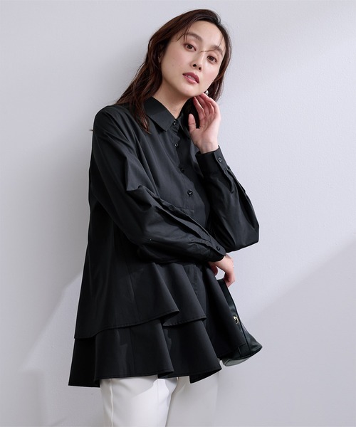 新品タグ付き　ランダムヘムペプラムブラウス ランダムヘムペプラムブラウス（シャツ/ブラウス）｜ur's（ユアーズ