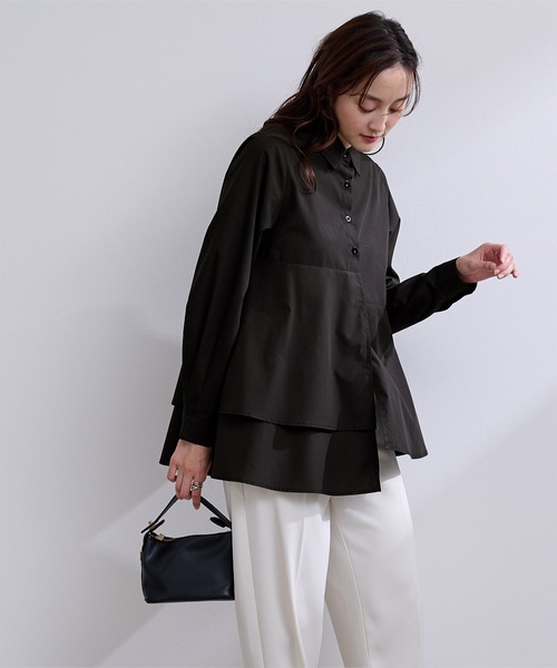 新品タグ付き　ランダムヘムペプラムブラウス ランダムヘムペプラムブラウス（シャツ/ブラウス）｜ur's（ユアーズ