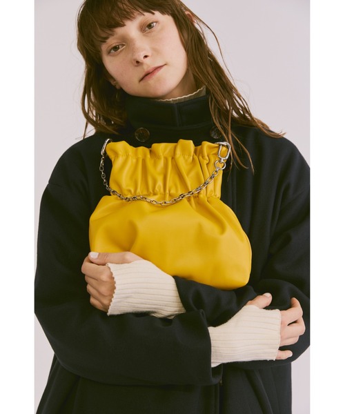 un/neu(アンノイ)の「ギャザー巾着ミニショルダー / 2WAYバッグ(ショルダーバッグ・レディース・ブラック/イエロー/ブラウン・FREE)」の20枚目の写真