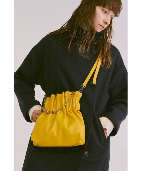un/neu(アンノイ)の「ギャザー巾着ミニショルダー / 2WAYバッグ(ショルダーバッグ・レディース・ブラック/イエロー/ブラウン・FREE)」の22枚目の写真