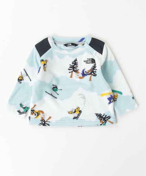 THE NORTH FACE(ザノースフェイス)の「ザ ノース フェイス THE NORTH FACE B Micro Fleece Crew ベビーマイクロフリースクルー(スウェット・キッズ・ブルー/ベージュ・80cm/90cm)」の2枚目の写真