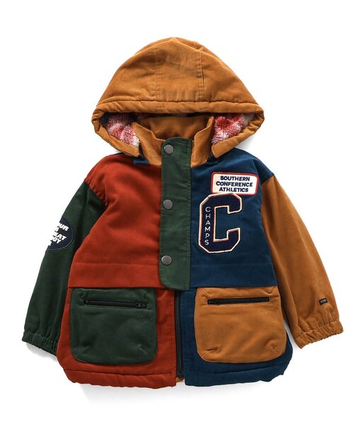 F.O.KIDS（エフオーキッズ）の「裏ボアマウンテンジャケット（マウンテンパーカー・キッズ・レインボー/オリーブ・90/100/110/120/80/130/140/150）」の13枚目の写真