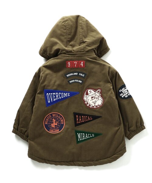 F.O.KIDS（エフオーキッズ）の「裏ボアマウンテンジャケット（マウンテンパーカー・キッズ・レインボー/オリーブ・90/100/110/120/80/130/140/150）」の14枚目の写真