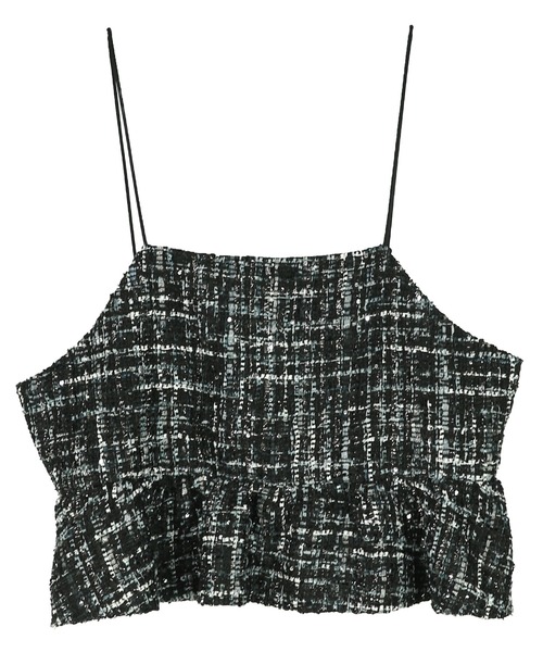 and it_（アンドイット）の「ミックスツイードビスチェキャミソール（キャミソール・レディース・ブラック/グレー・M）」の11枚目の写真