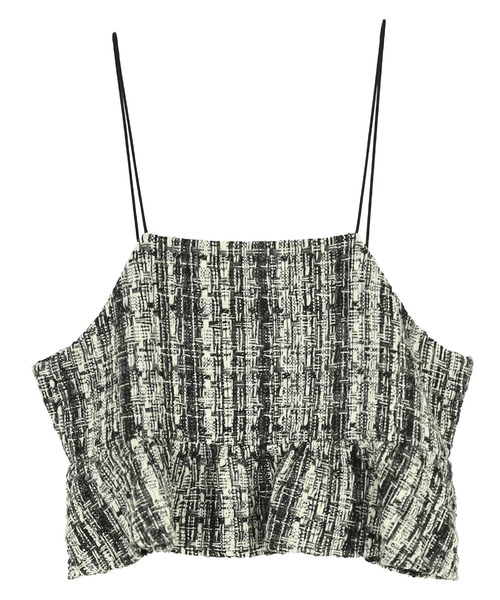 and it_（アンドイット）の「ミックスツイードビスチェキャミソール（キャミソール・レディース・ブラック/グレー・M）」の12枚目の写真