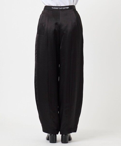 THINGS THAT MATTER(シングス ザット マター)の「【THINGS THAT MATTER/シングス ザット マター】SATIN COCOON PANTS/サテンコクーンパンツ(その他パンツ・レディース・ブラック/アイボリー・2/1)」の15枚目の写真