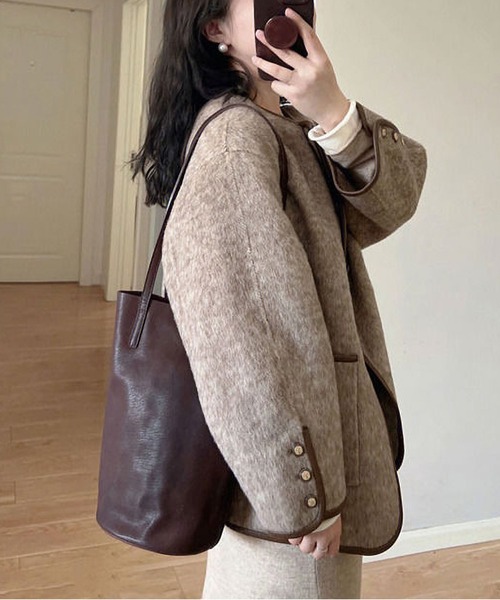 MAISON DE THERESE(メゾン ド テレーズ)の「ノーカラーラシャコート(その他アウター・レディース・A・S/M/L)」の5枚目の写真