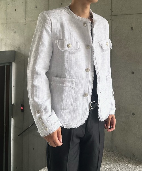 otte アイドルラグジュアリーツイードジャケット 銀ボタン アイドルラグジュアリーツイードジャケット（ノーカラー