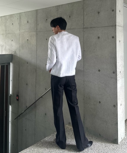 アイドルラグジュアリーツイードジャケット（ノーカラー